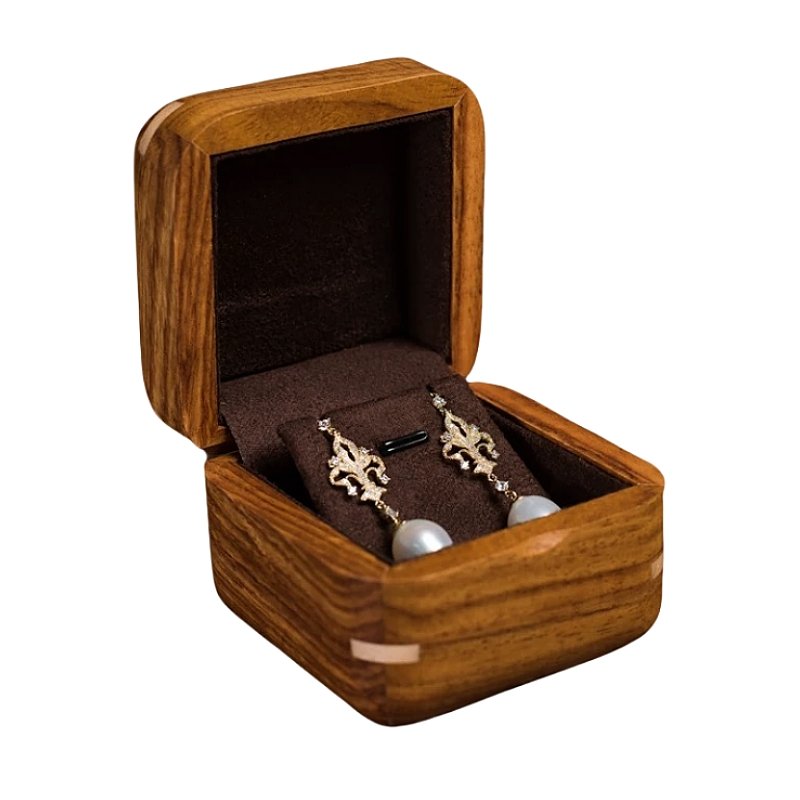 Boîte à Bijoux / Boîte à Cigares En Bois Sculpté - Occasion Bon État