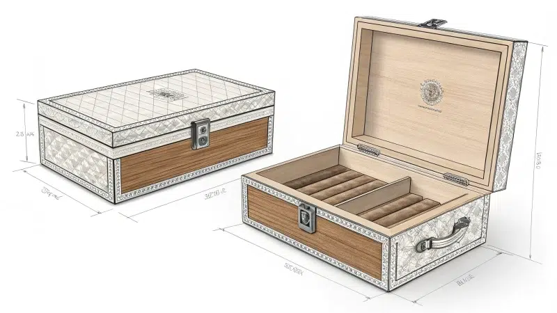 Exclusive cigar box design