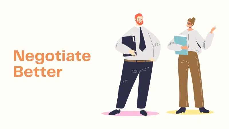 Purchasing manager negotiating with supplier