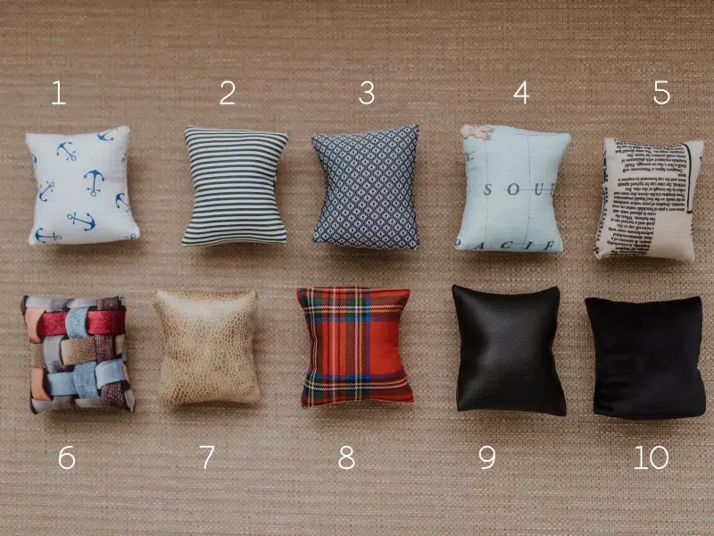 luxury watch box with different cushion shapes