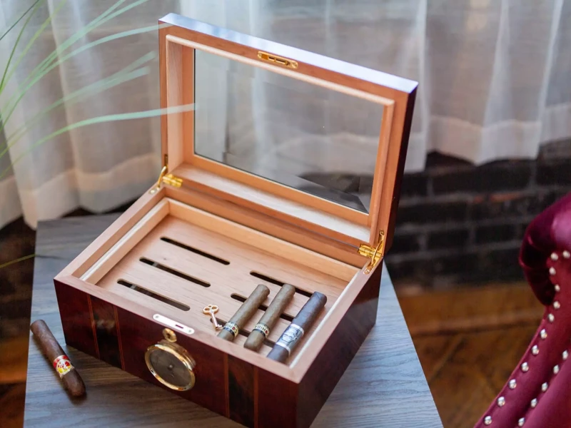 mood boards and sample kits cigar boxes