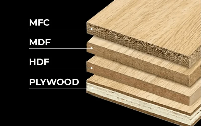 MDF et bois massif