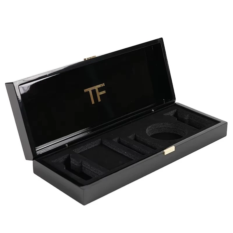 Black TF perfume box with custom compartments