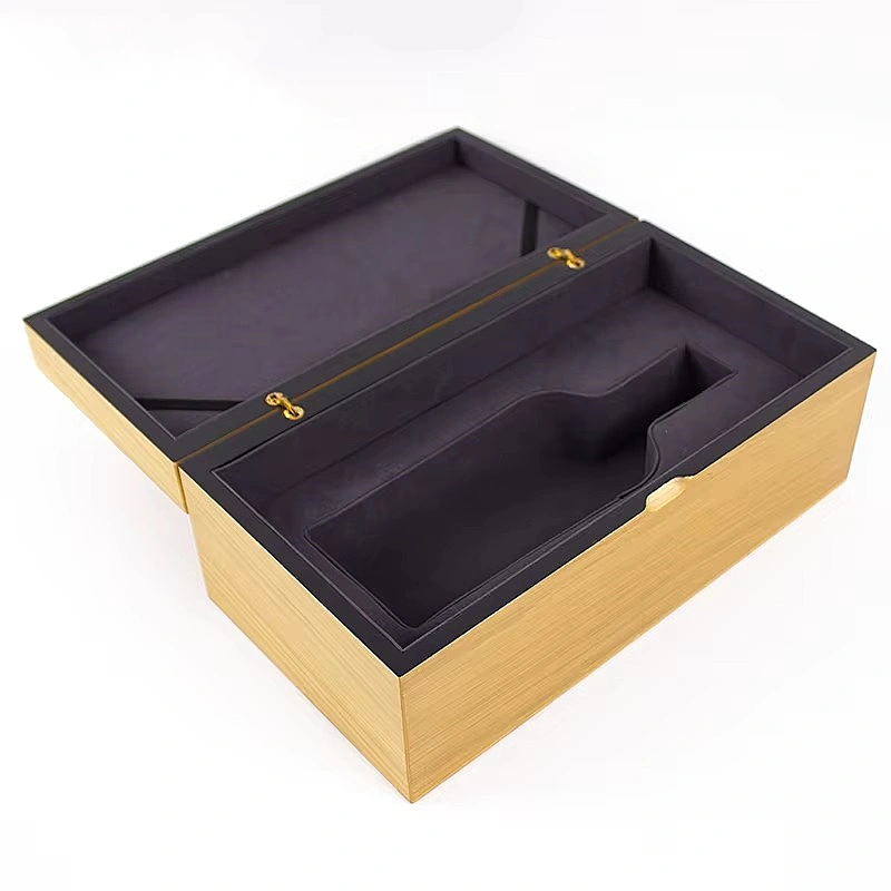 Luxury whisky box with bottle-shaped foam insert
