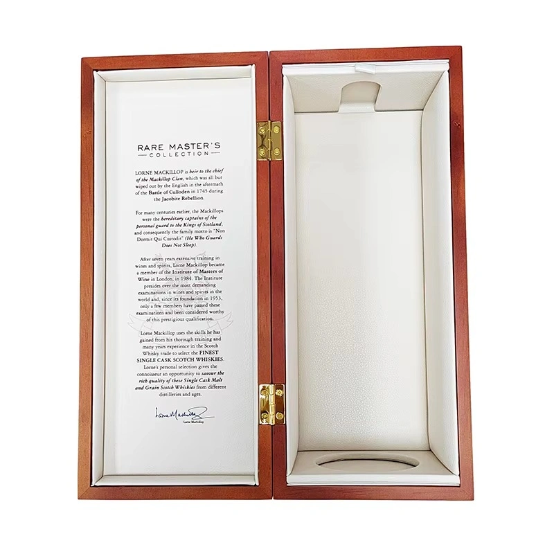 Open Mackillop's Choice box with white interior
