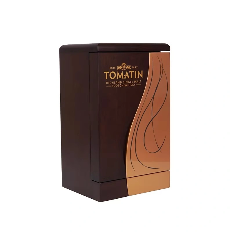 Elegant Tomatin 45 whisky box angled view