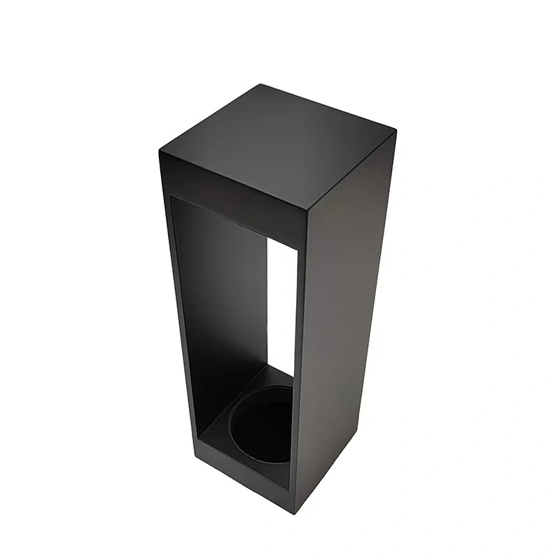 Top view of black rectangular bottle holder