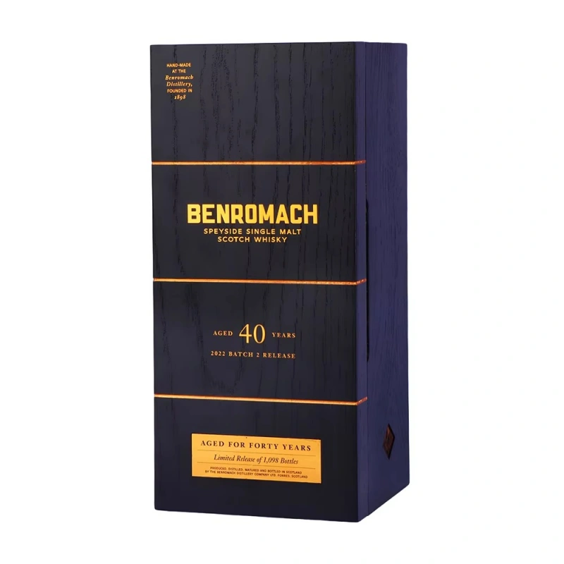Benromach 40 year old whisky gift box