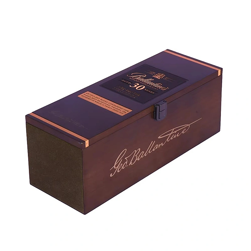 Ballantine's 30 year old whisky box in horizontal layout