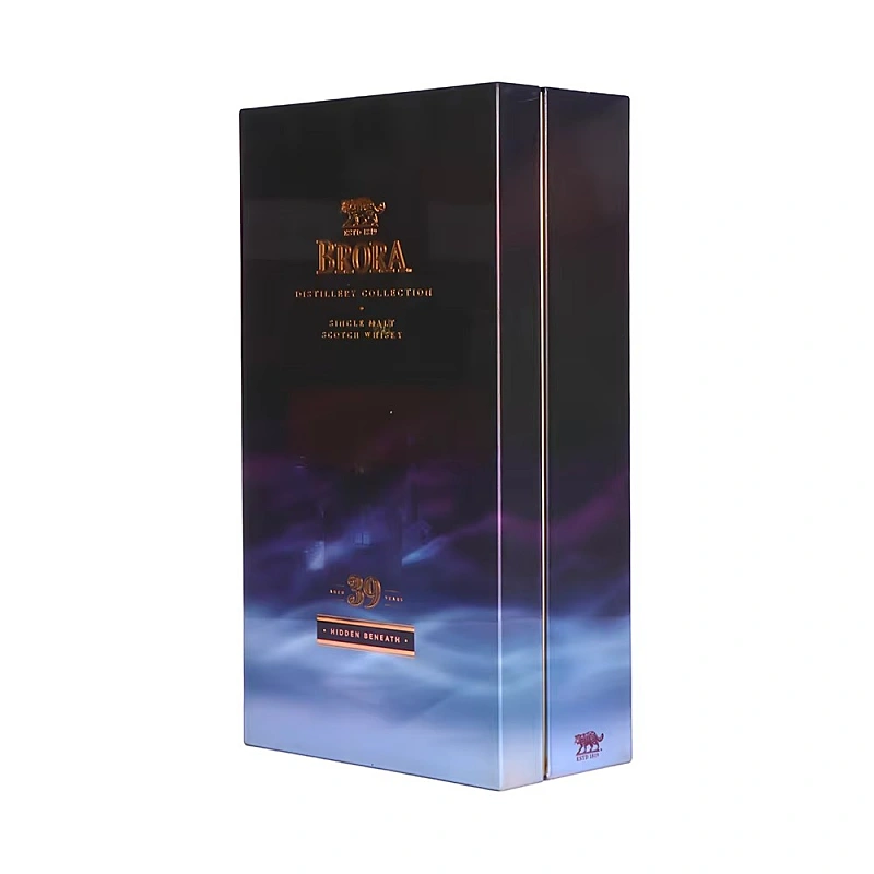 Brora 30 year old whisky gift box with smoky design